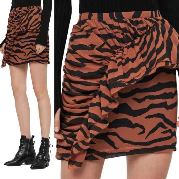 All Saints Dresses & Skirts - All Saints animal print skirt cheetah Nia/Pia Zephyr Miniskirt size 4
